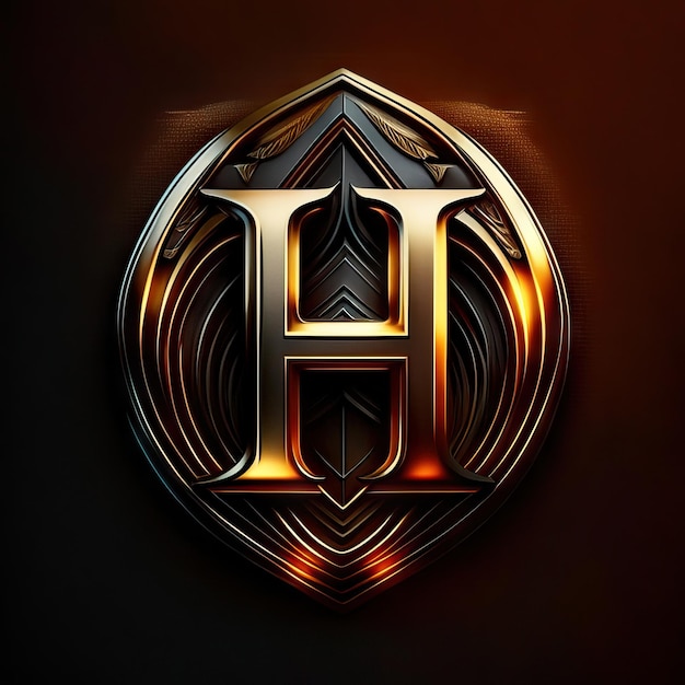 Фото Логотип роскошной буквы h