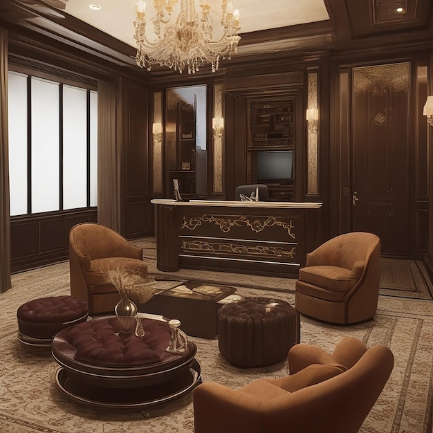 Luxury living room Ai generative HD 8K wallpaper Stock Photographic Image