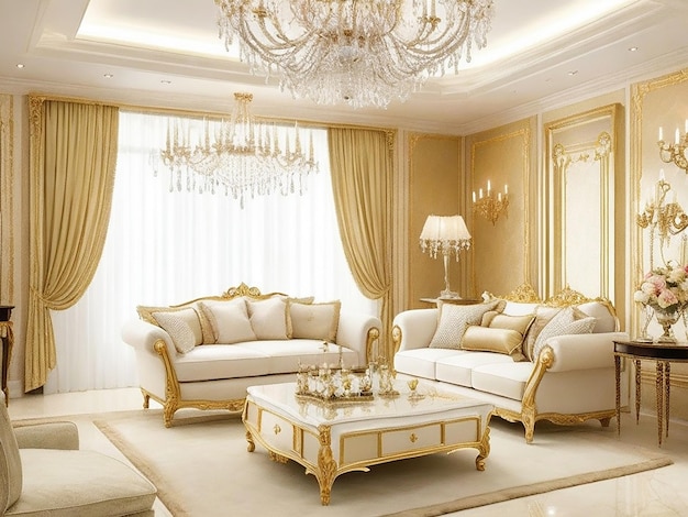 Premium AI Image | luxury living room interior and decoration