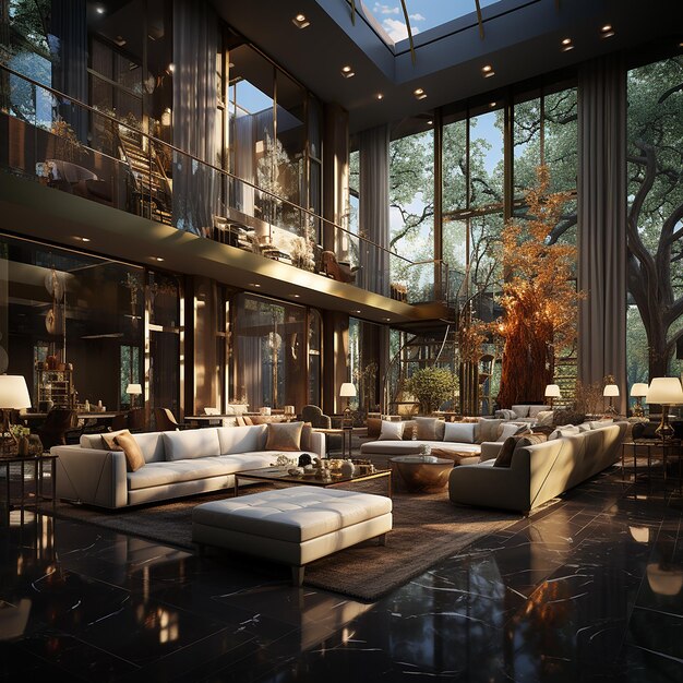 Luxury lobby interior