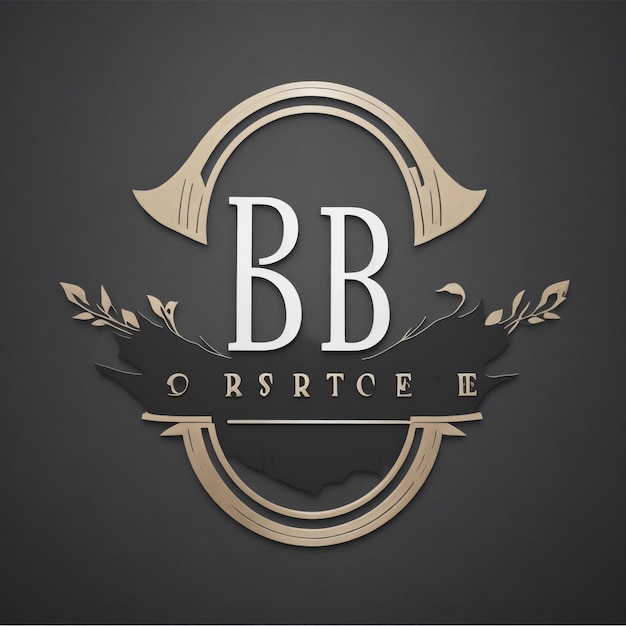 Luxury Logo Letter BBB Elegant logo design concept letter BB on hexagon geomtric frame with floral element for boutique hotel fashion and more brands