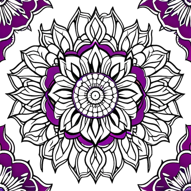 Luxury mandala background with arabesque colorful pattern generative ai