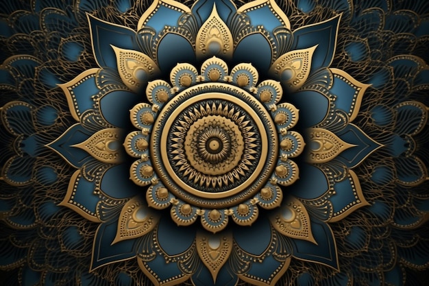 Luxury mandala background with golden arabesque arabic islamic east style