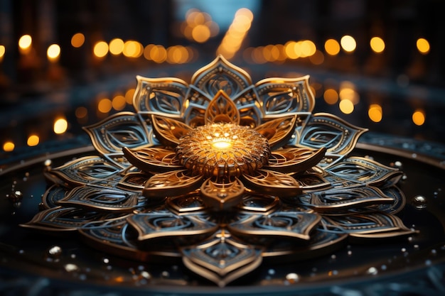 Luxury Mandala Fund met Golden Arabesque Standard generatieve IA