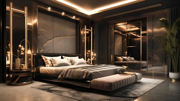 A luxury master suite design