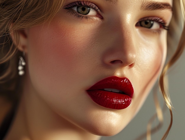 luxury model of womens lipstick in cosmetics