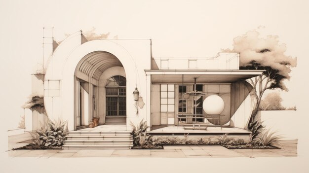 Photo luxury neoclassical tiny home with sun and tunnel