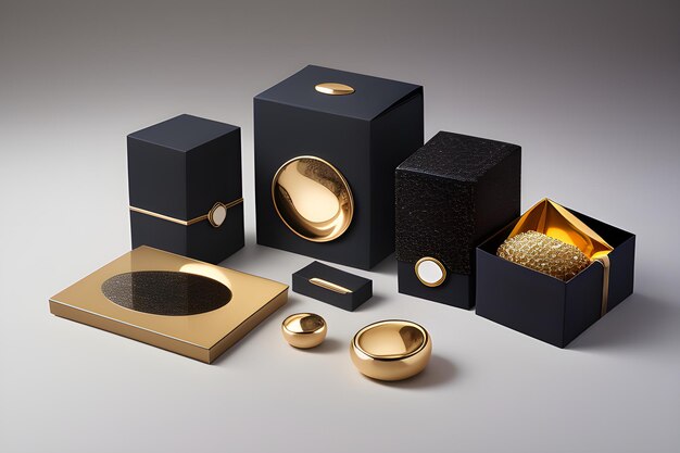 Luxury Packaging Scenes Blending Glamour