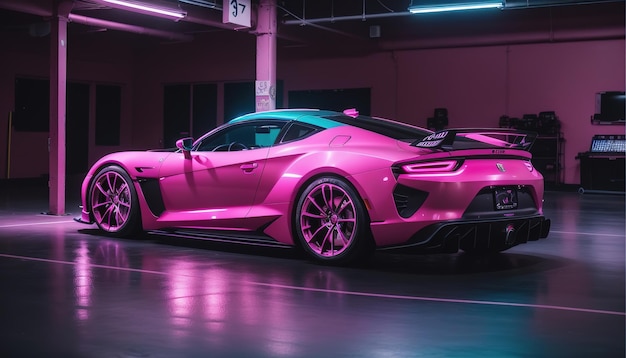 Foto carta da parati di lusso per auto sportive rosa hd