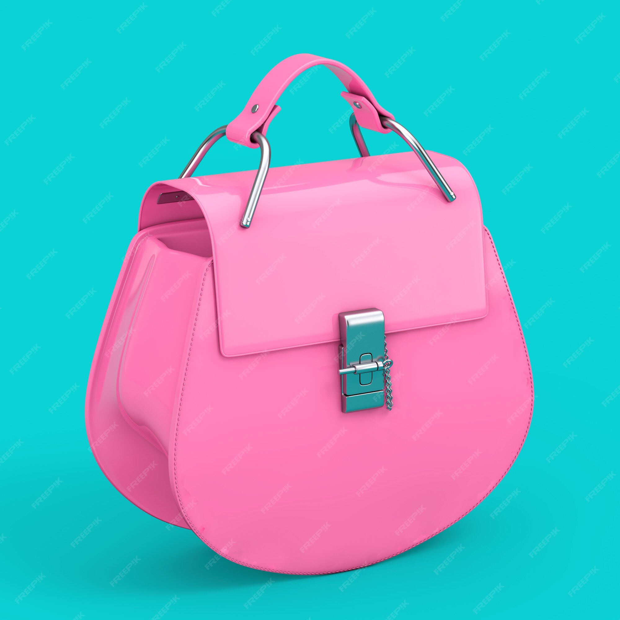 Pink Shopping Bag Blue Background Render Illustration Stock Photo by  ©thayra 552080396