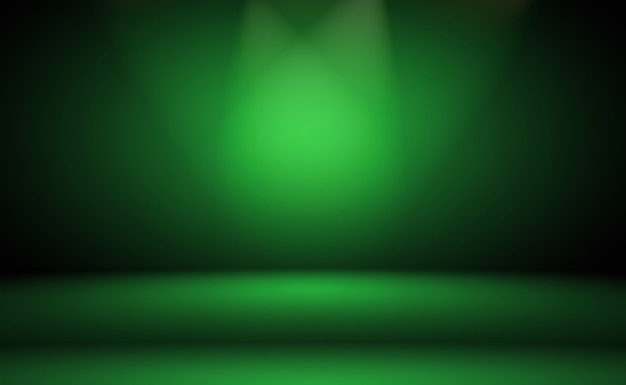 Luxury plain Green gradient abstract studio empty room