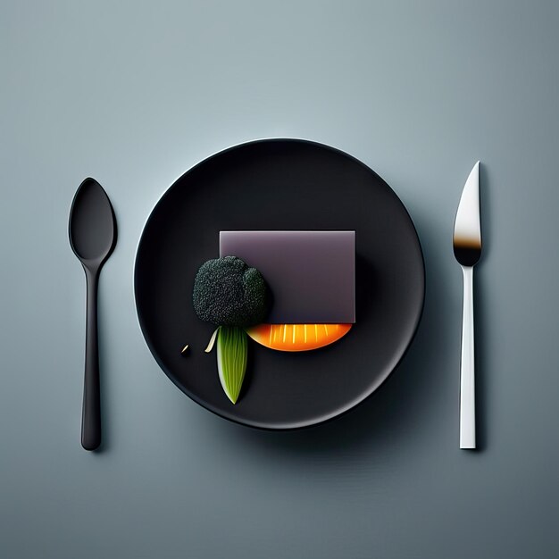 Photo luxury plate of vegan food