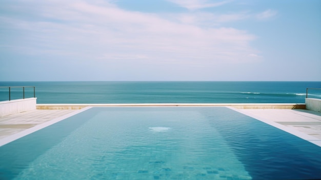 Photo luxury pool illustration ai generativexa