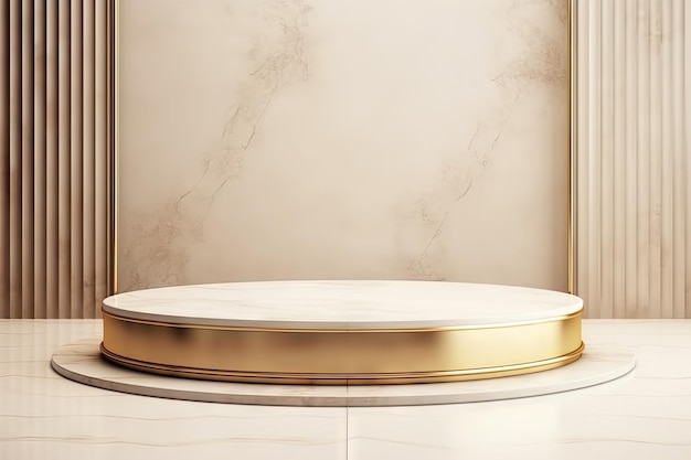 Photo luxury product display podium with marble background