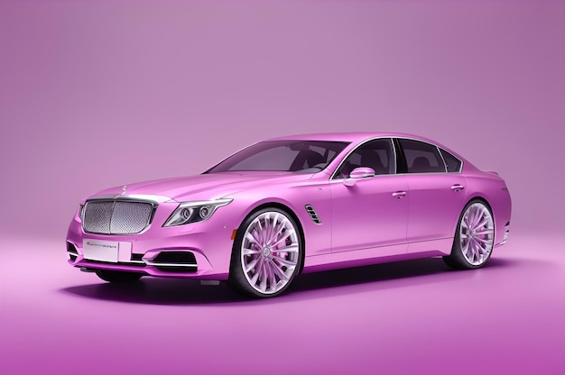 Luxury purple car