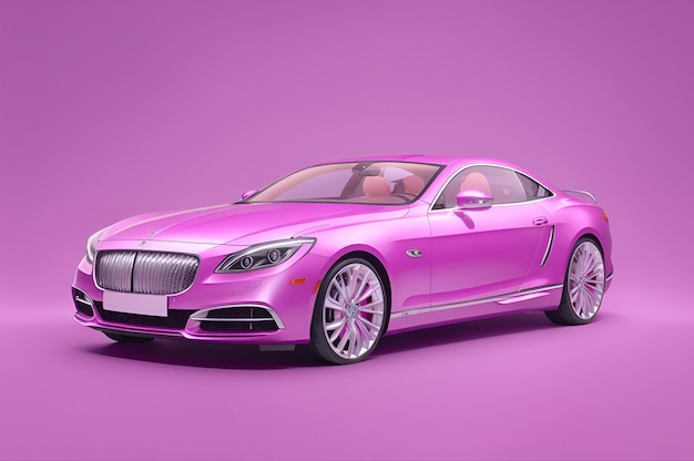 Luxury purple car