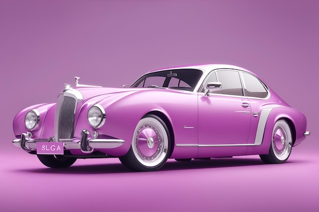 Luxury purple car