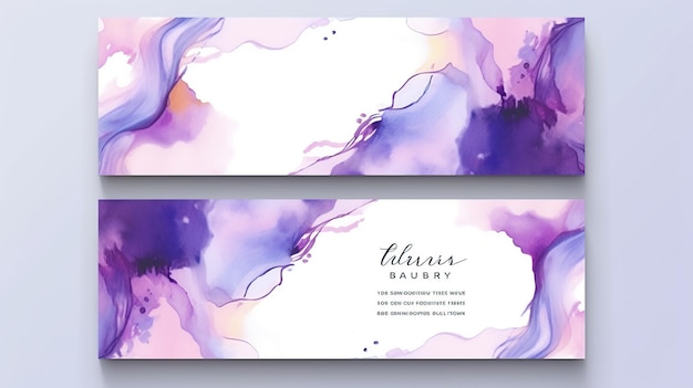 Luxury purple watercolor paper textured background ai generated