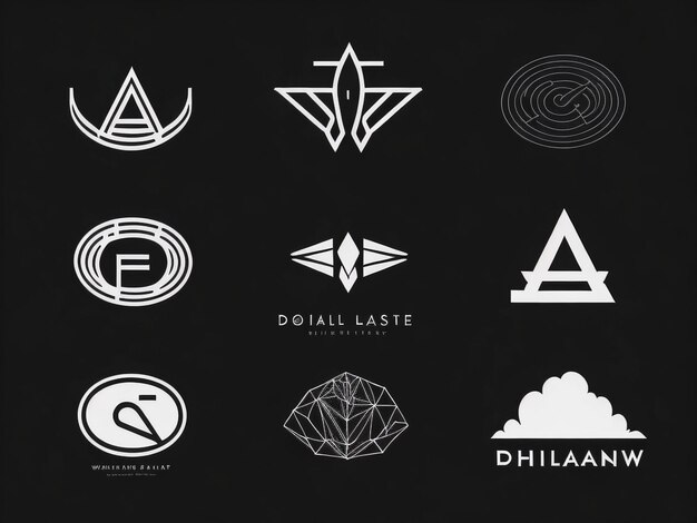 Luxury real estate logo collection with Black details