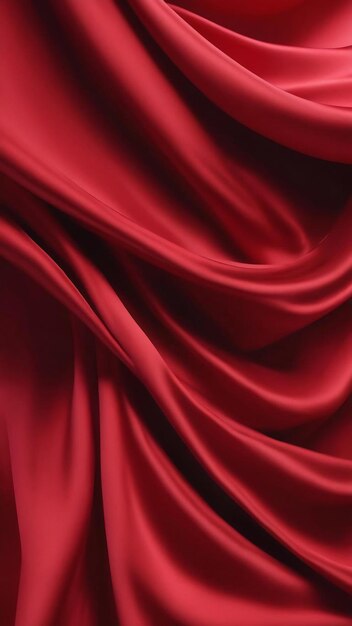 Luxury red background with flying fabric 3d rendering