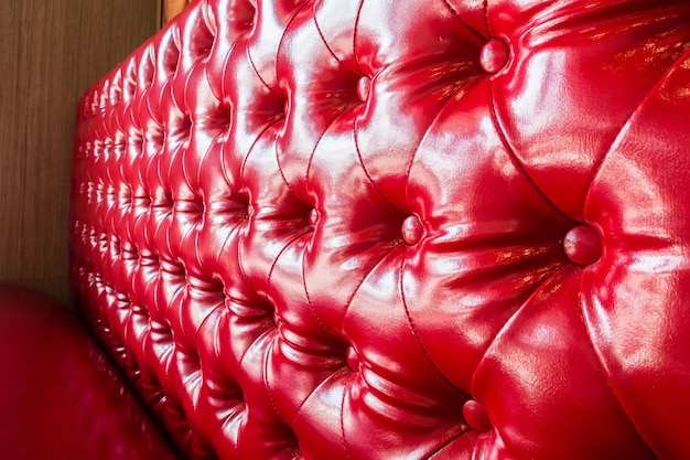 Photo luxury red leather sofa texture