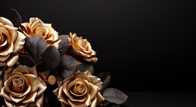 Luxury Roses Background with Copy Space