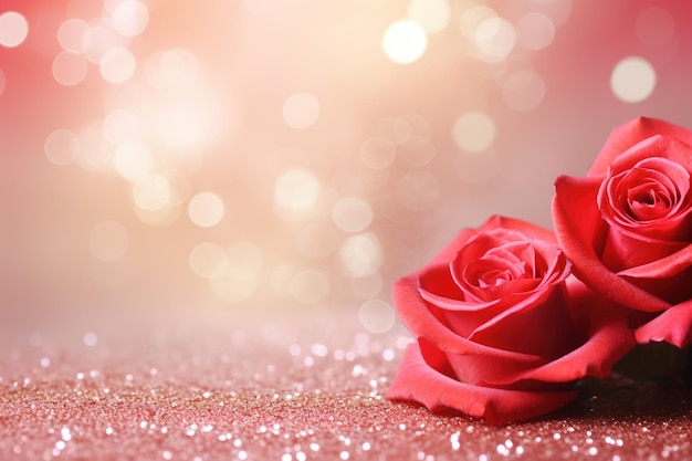 Luxury Roses Background with Copy Space