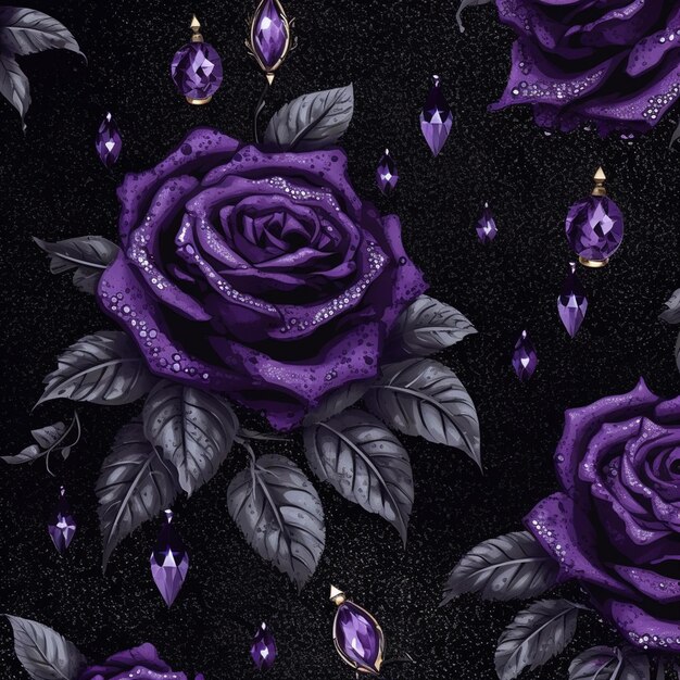 Photo luxury roses pattern