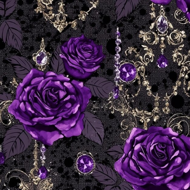 Photo luxury roses pattern