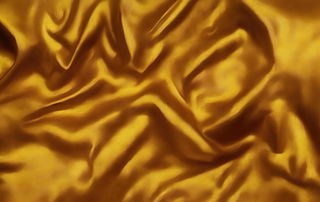 Luxury Satin Cloth in Metallic Yellow for Fashion and DecorationxA