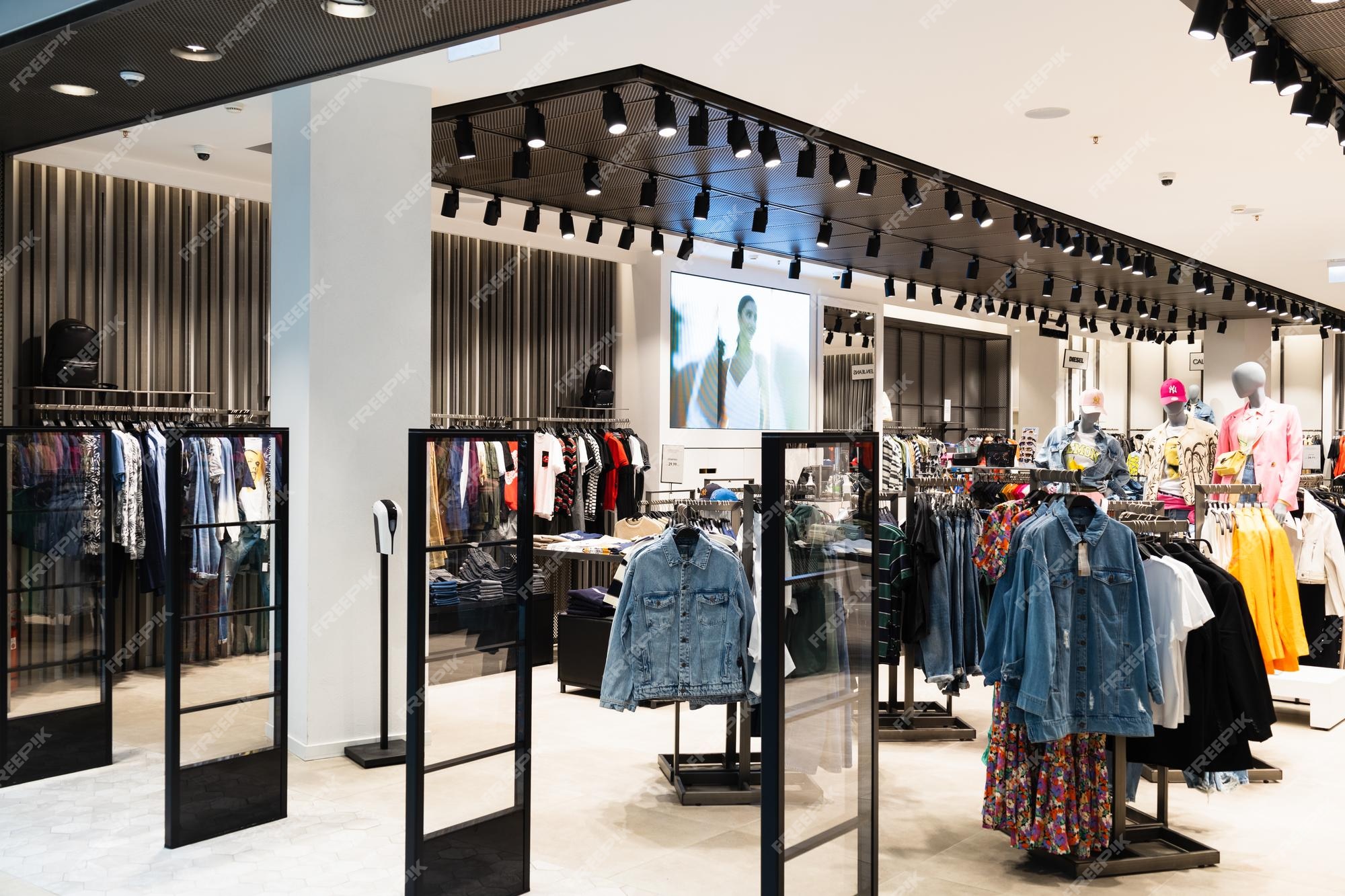 Premium Photo  Luxury shopping mall department clothing store interior