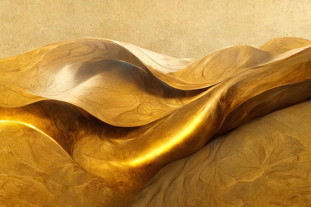 豪華で滑らかなエレガントな金色の絹のような背景イラスト