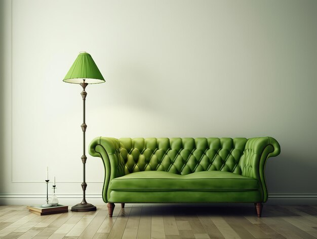 Photo luxury sofa and lamp