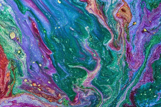 Luxury sparkling abstract background liquid art Multicolored contrast paint mix alcohol ink blots marble texture Modern print pattern