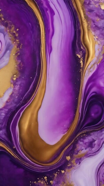 Luxury sparkling abstract background liquid art violet lilac contrast paint mix alcohol ink blots ma