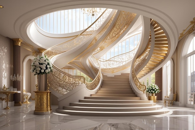 Luxury staircase hal