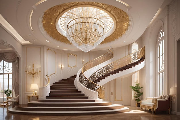 Luxury staircase hal