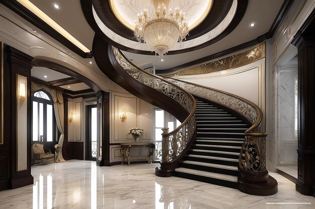 Luxury staircase hal