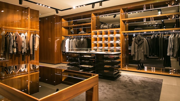 A luxury store with men clothing