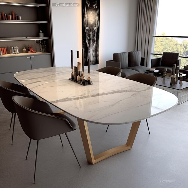 Photo luxury style dining table