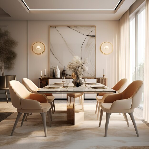 Photo luxury style dining table