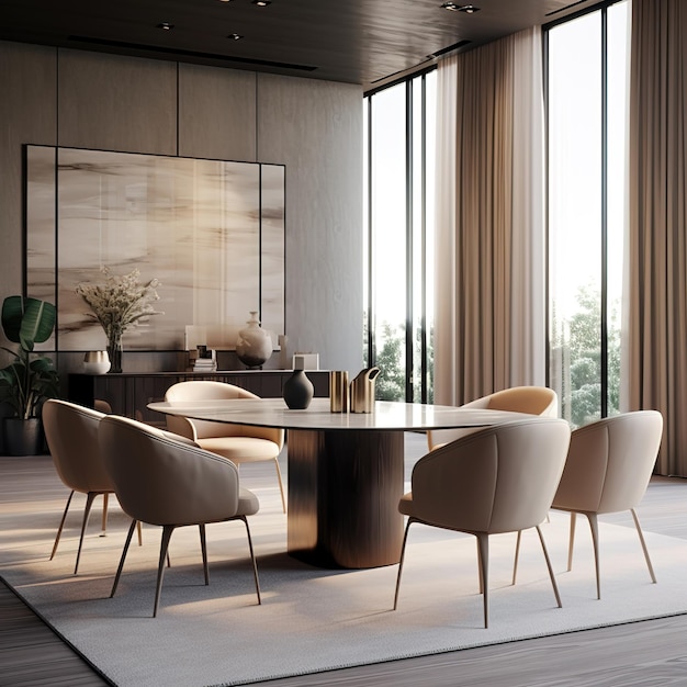 luxury style dining table