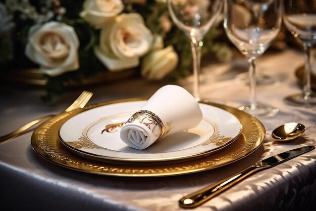 Photo luxury table setting