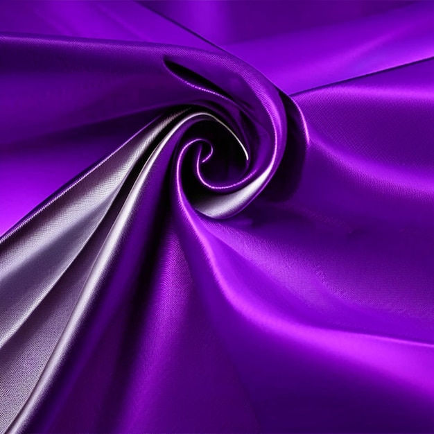 luxury textile purple silk folded fabric background