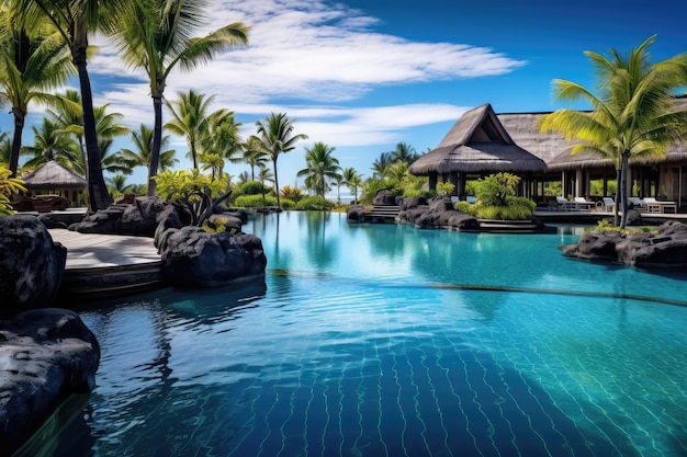 Luxury tropical vacation Spa swimming pool