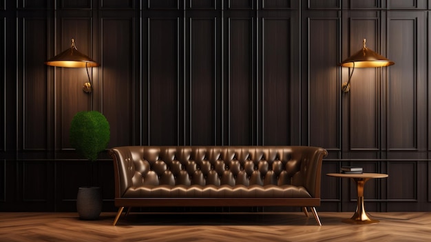 luxury waiting room company mock up background
