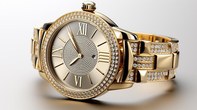 luxury watch isolated on solid background