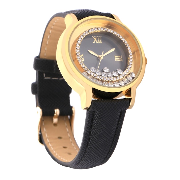 Luxury watches isolated on white background With clipping path gold watch women and man watches female and male watches