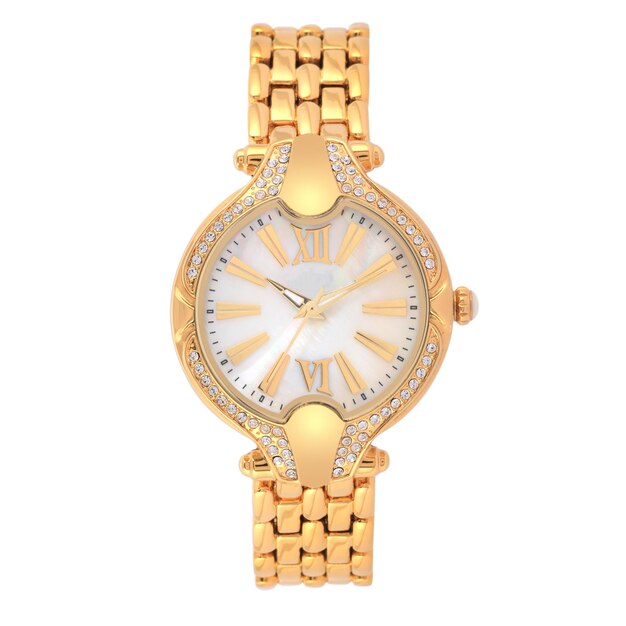 Photo luxury watches isolated on white background with clipping path gold watch women and man watches female and male watches