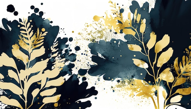 Luxury watercolor flowers Creative illustration Ai Generate